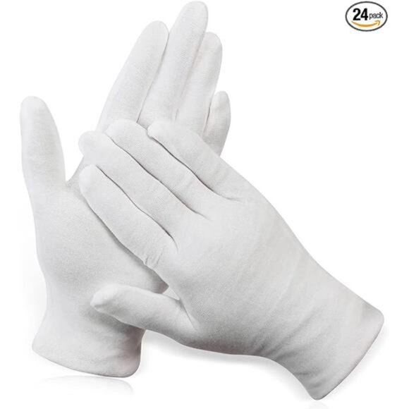 White Cotton Gloves XL Moisturizing Gloves for Dry Hands Eczema Hand Spa Jewelry - Picture 8 of 8